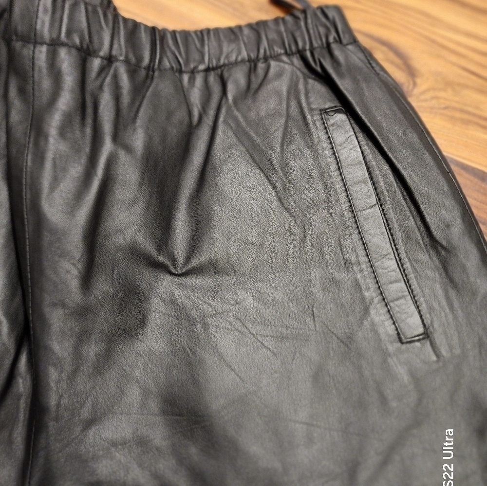 Vintage Leather Pull-on Pants - Picture 5 of 11